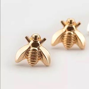 2/$12 Gold Bumble Bee Stud Earrings
